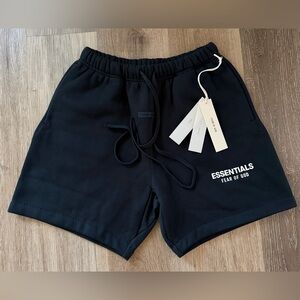 Essentials Fear Of God Soccer Fleece Shorts Jet Black Men’s Size XS NWT